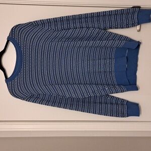 J. Crew Blue and White Patterned Men's  Sweater